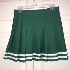 Green cheerleader skirt